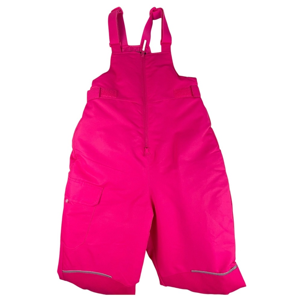 Swiss Tech Girls L 10-12 Pink Insulated Snow Bib Ski Pants Overalls - Picture 2 of 11